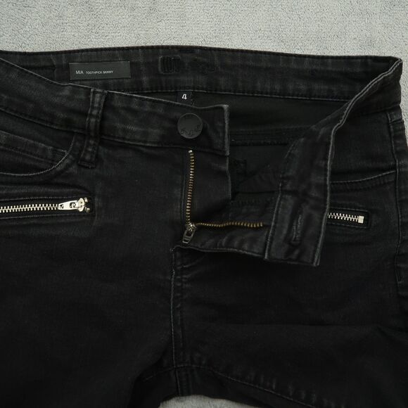 KUT from the Kloth Jeans Women's 4 Gray Low-Rise MIA Toothpick Skinny 27" Inseam - Picture 3 of 16